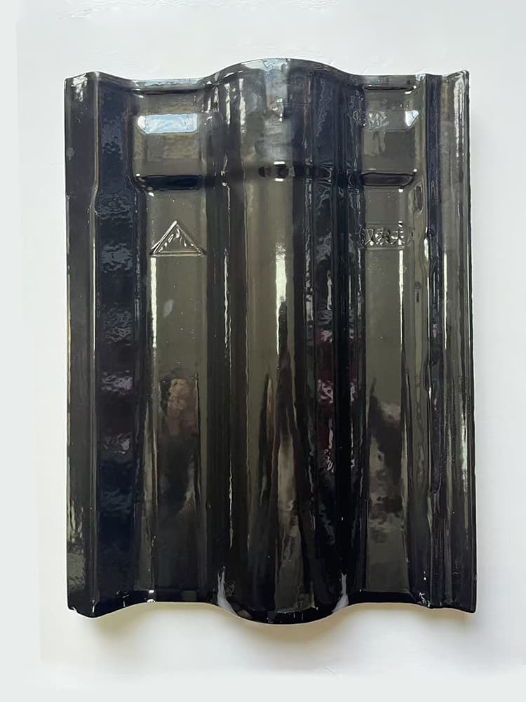 汉索夫 8斤圆拱挂瓦 300X400 亮光黑灰